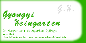 gyongyi weingarten business card